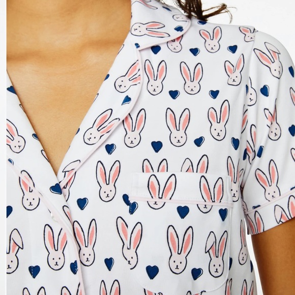 Roberta Roller Rabbit Other - Roller Rabbit Love Bunnies Polo Pajamas M 12 Days of Christmas NWT